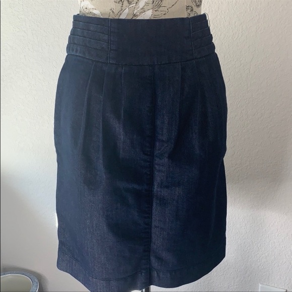 Pilcro Anthropologie button front denim skirt deep blue size 4 - Picture 8 of 8